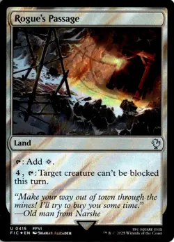 MTG FIC Surge Foil Rogue's Passage Commander: Final Fantasy 415 U NM Card Scan - Image 1