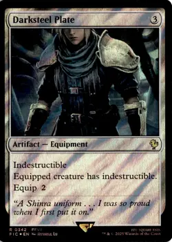 MTG FIC Surge Foil Darksteel Plate Commander: Final Fantasy 342 R NM Card Scan - Image 1