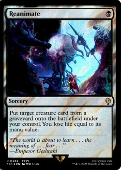 MTG FIC Surge Foil Reanimate Commander: Final Fantasy 282 R NM Card Scan - Image 1