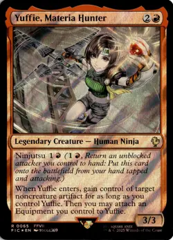 MTG FIC Surge Foil Yuffie, Materia Hunter Commander: Final Fantasy 65 R NM Card - Image 1