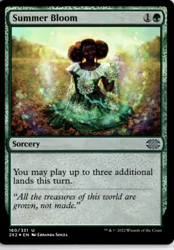 MTG Double Masters 2022 *Foil Summer Bloom U 160 NM Actual Scan of Card - Image 1