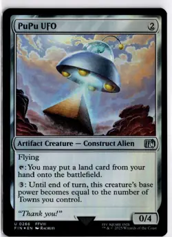 MTG FINAL FANTASY FOIL PuPu UFO U 266 Near Mint Pack Fresh ActualScan of Card - Image 1