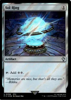 MTG FIC Surge Foil Sol Ring () Commander: Final Fantasy U 358 NM Pack Fresh Card - Image 1