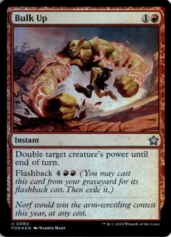 MTG Foundations FOIL Bulk Up U 80 NM Pack Fresh ActualScan of Card - Image 1