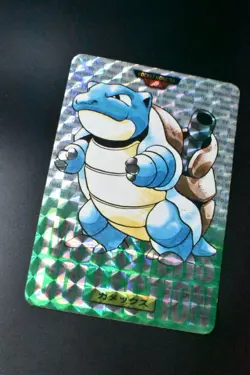 Blastoise File No. 009 Bandai Carddass Vending Green 1996 Prism Pokemon Card - Image 3