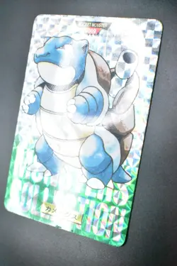 Blastoise File No. 009 Bandai Carddass Vending Green 1996 Prism Pokemon Card - Image 4