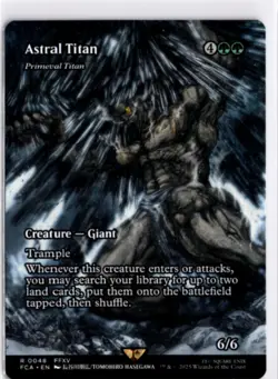 MTG FCA *Non-Foil Astral Titan - Primeval Titan (Showcase) 48 R NM FINAL FANTASY - Image 1