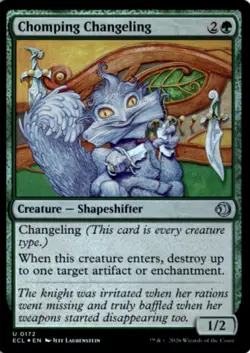 MTG ECL *Foil Chomping Changeling 172 U NM Lorwyn Eclipsed - Image 1