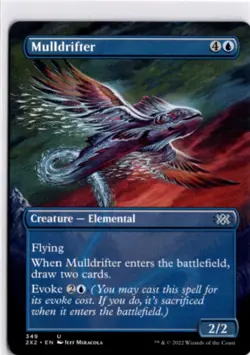 MTG 2X2 *Non-Foil Mulldrifter (Borderless) 349 NM Double Masters 2022 U - Image 1