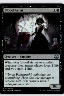 MTG 2X2 *Foil Blood Artist 70 U NM Double Masters 2022 - Image 1
