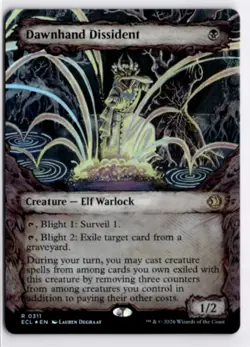 MTG ECL *Foil Dawnhand Dissident (Showcase) 311 R NM Lorwyn Eclipsed - Image 1