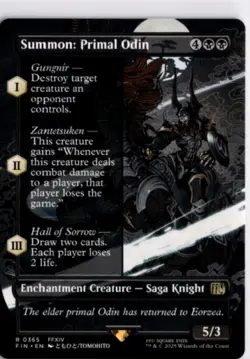 MTG FIN *Non-Foil Summon: Primal Odin (Borderless) 365 R NM FINAL FANTASY - Image 1