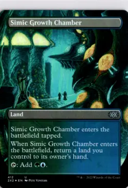 MTG 2X2 *Foil Simic Growth Chamber (Borderless) 412 U NM Double Masters 2022 - Image 1