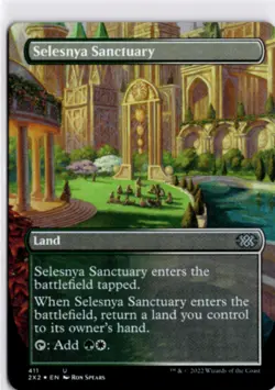 MTG 2X2 *Foil Selesnya Sanctuary (Borderless) 411 U NM Double Masters 2022 - Image 1