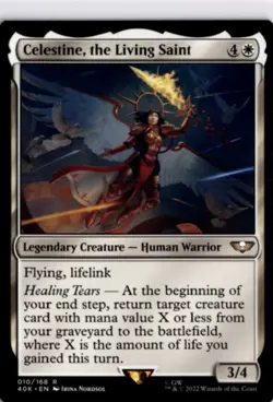 MTG 40K Non-Foil Celestine, the Living Saint Universes Beyond: Warhammer 40,000 - Image 1