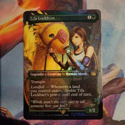 MTG Final Fantasy Tifa Lockhart Borderless Chocobo Track Foil #0567 FIN NM - Image 1