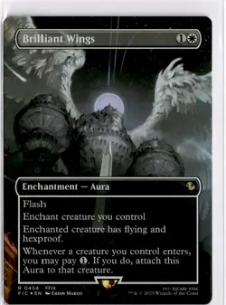 MTG Final Fantasy Foil Brilliant Wings (Borderless) 454 FIC R Scene Box NM - Image 1