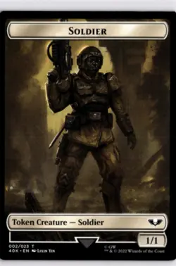 MTG 40K Non-Foil Soldier (002) // Zephyrim Double-Sided Token 40,000 T 2 // 5 - Image 1