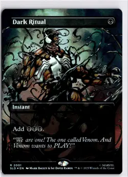 MTG Secret Lair Venom Foil Dark Ritual () (Rainbow Foil) 2001 SLD R NM Scan Magi - Image 1