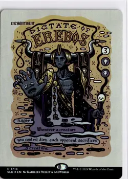 MTG Secret Lair Foil Dictate of Erebos 1713 SLD R NM Scan MagicTheGathering Drop - Image 1