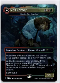 MTG Secret Lair Foil NOT A WOLF - Tovolar, Dire Overlord 1612 SLD R NM Scan Magi - Image 1