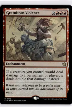 MTG FDN Foil Gratuitous Violence 715 R Foundations NM - Image 1