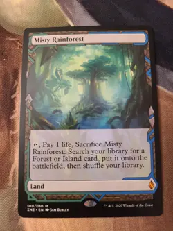 MTG Misty Rainforest Zendikar Rising Expedition Borderless Fetch Land - Image 1