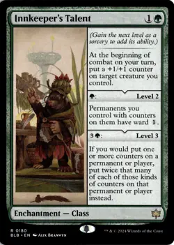 MTG Bloomburrow Non-Foil Innkeeper's Talent 180 BLB R NM Scan MagicTheGathering - Image 1