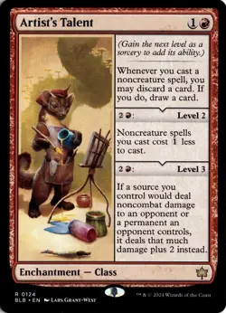 MTG Bloomburrow Non-Foil Artist's Talent 124 BLB R NM Scan MagicTheGathering - Image 1