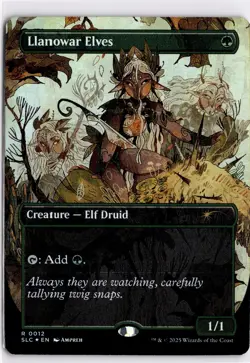 MTG Secret Lair Foil Llanowar Elves 12 SLC R NM Encyclopedia - Image 1