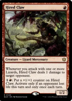 MTG Bloomburrow Non-Foil Hired Claw 140 BLB R NM Scan MagicTheGathering - Image 1