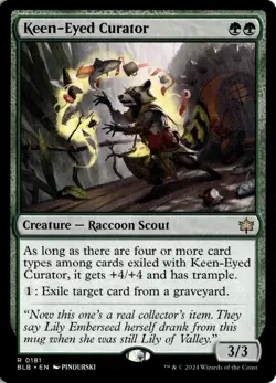 MTG Bloomburrow Non-Foil Keen-Eyed Curator 181 BLB R NM Scan MagicTheGathering - Image 1