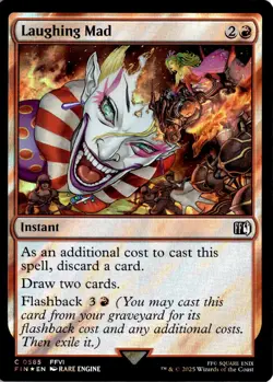 MTG FIC Surge Foil Laughing Mad Commander: Final Fantasy 585 C NM CardScan - Image 1