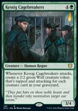 MTG Kessig Cagebreakers (142/198) Innistrad Midnight Hunt Commander LP - Image 1