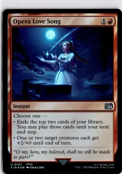 MTG FINAL FANTASY FOIL Opera Love Song U 147 Near Mint Pack Fresh ActualScan of - Image 1