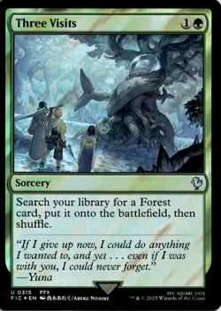 MTG FIC Surge Foil Three Visits Commander: Final Fantasy U 315 NM Pack Fresh Car - Image 1