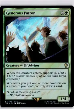 MTG FIC Surge Foil Generous Patron (Surge Foil) Commander: Final Fantasy R 305 N - Image 1