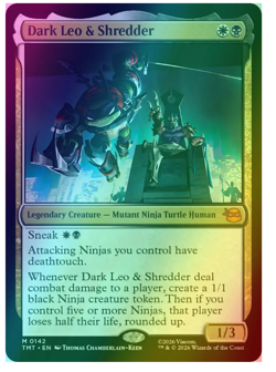 Dark Leo & Shredder - Foil Teenage Mutant Ninja Turtles MTG - Image 1