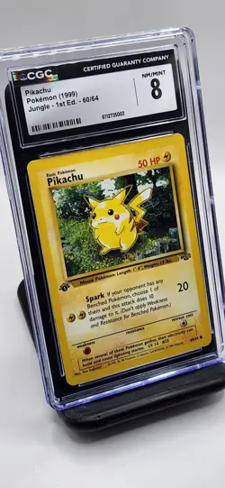 Pikachu - Pokemon Jungle 1st Edition 60/64, NM/Mint (CGC 8) - Image 1