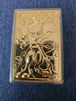 Pokemon 1999 23k Gold Plated MEWTWO #150 Limited Edition Burger King - Image 1