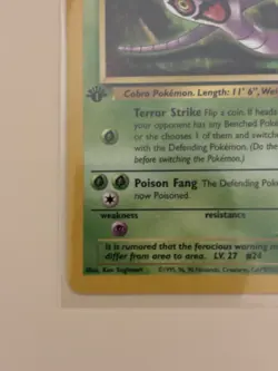 Pokemon TCG Arbok 1st Edition Fossil Uncommon 31/62 Stage 1 60 HP WOTC Regular - Image 2