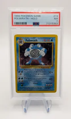 PSA 7 NM Poliwrath 13/102 Unlimited 1999 Pokemon Base Set - Image 1
