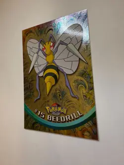 Topps Pokemon 1999 TV Animation Edition - Beedrill #15 Holo - Blue Logo - NM - Image 2