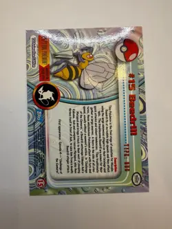 Topps Pokemon 1999 TV Animation Edition - Beedrill #15 Holo - Blue Logo - NM - Image 5