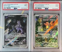 SEQUENTIAL PSA 9 CHARMANDER 044 OBSIDIAN FLAMES MEWTWO 052 151 PROMO POKEMON - Image 1