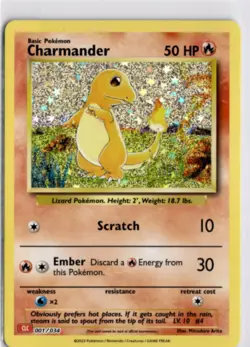 Pokemon English CLC *Holo Charmander 001/034 NM TCG Classic Collection - Image 1