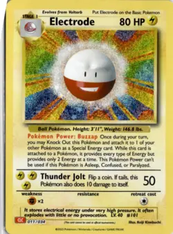 Pokemon English CLC *Holo Electrode 011/034 NM TCG Classic Collection - Image 1