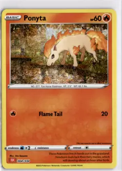 Pokemon English CLC *Holo Ponyta 004/034 NM TCG Classic Collection - Image 1