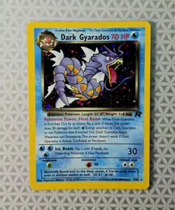 ◓Dark Gyarados 8/82 Team Rocket - Pokemon TCG Prerelease Stamped Holo Rare - Image 1