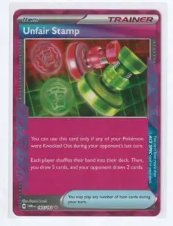 Unfair Stamp 165/167 ACE SPEC Rare Twilight Masquerade Pokemon Near Mint - Image 1